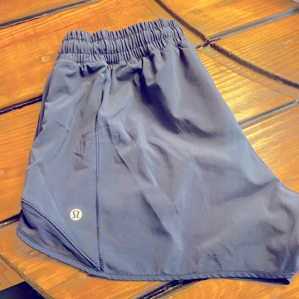 Lululemon Hotty Hot Navy Shorts.